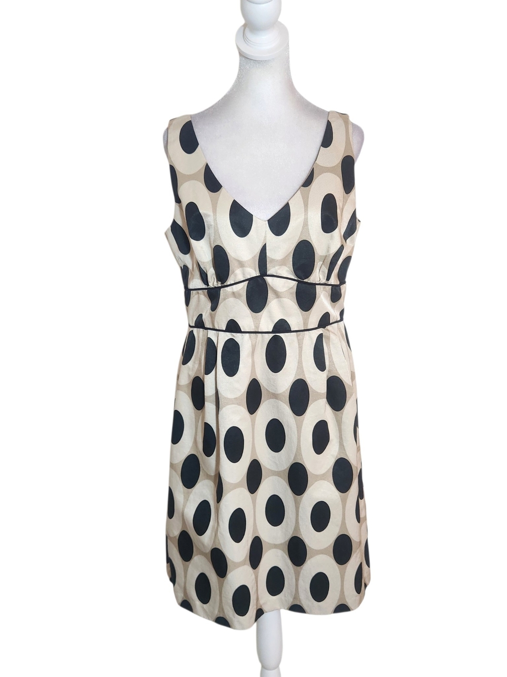 Jade by Melody Tam Circle Print Sleeveless Dress Size 10 Wedding Guest Dress
